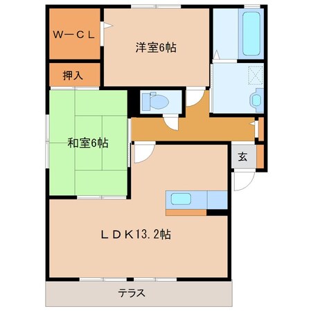 セジュール紫苑Ｃ棟の物件間取画像